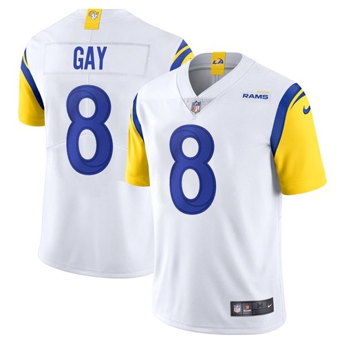 2021 Los Angeles Rams #8 Matt Gay Modern Throwback Mens Custom White Game Stitched Jersey